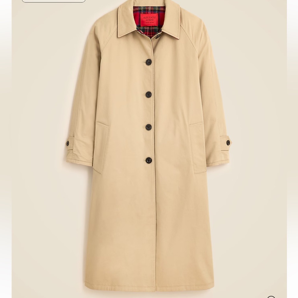 NWT J. Crew Alex Eagle X J.Crew reversible trench coat size 6 - Picture 2 of 8